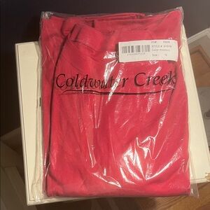 Coldwater Creek Women’s 1X Raspberry Best Cotton Tunic new in bag